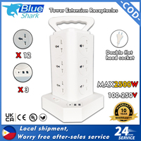 Multiprise universelle à colonne avec 12 prises AC et 3 ports USB (2 USB-C) avec protection contre les surtensions – Vente Flash