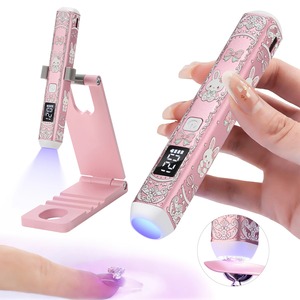 5-in-1 Cute Rabbit UV Nail <b>Lamp</b> Stand, Rechargeable LED Light with 3 Timer Modes, Foldable Stand for Cat Eye & Rhinestone Nails - Product Image 1