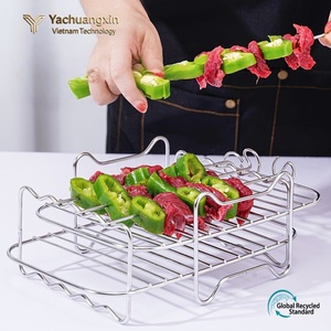 Ensemble de grilles en acier inoxydable multi-niveaux, outils de cuisson en maille pour usage extérieur - Product Image 5