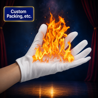 Gant de scène à effet de flamme, accessoire de magie pour magiciens professionnels adultes, spectacles de théâtre, emballage personnalisé