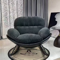 Nouvelle chaise à bascule durable et moderne en fer, style minimaliste, pour adulte, chaise de salon individuelle pour la maison et le balcon - inclinable pour s'asseoir et dormir