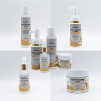Ensemble de Soins du Visage Coréens Biologiques Hydratants et Éclaircissants au Riz pour Femmes, Produits Cosmétiques de Marque Distributeur