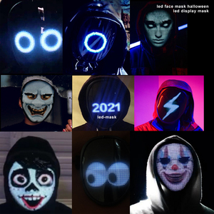<span class=keywords><strong>Masque</strong></span> facial LED programmable avec capteur <span class=keywords><strong>de</strong></span> mouvement Bluetooth BLE éclairage animé pour Halloween Cosplay Prop - Product Image 6