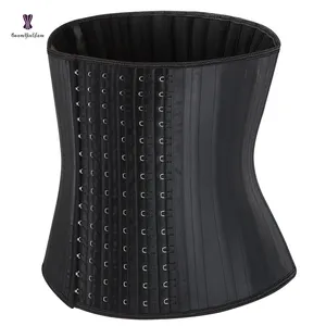 Glitter 25 steel bones Latex Women Underbust waist trainer 6 Rows Hooks Sport Girdle Waist Cincher fajas Corset Shaper