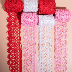 Lacets et bordures fantaisie en tissu de <span class=keywords><strong>mercerie</strong></span> directement de l'usine, coton, crochet, maille, dentelle 3D, broderie - Product Image 3