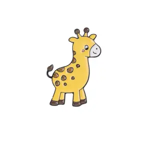 무료 디자인 만화 에나멜 서커스 핀 금속 브로치 크리 에이 티브 간단한 배지 학교 호랑이 사슴 옷깃 핀