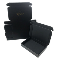 Luxuriöse Große Schwarze Matt/Glänzende Kartonverpackung für Socken mit Individuellem Goldfolien-Logo Bekleidungs-Versandkartons mit Stanzmuster