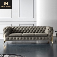 Ensemble canapé d'angle rembourré en velours, 4 places, mobilier de maison européen, offre spéciale