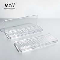 Palette à paupières vide transparente, boîte de maquillage en plastique transparent pour cosmétiques, emballage personnalisé avec logo (OEM)