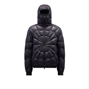 Giacca a sbuffo in cotone da uomo con stile ragno personalizzato cappotto imbottito a bolle invernali piumino da esterno in poliestere nero per uomo - Product Image 5