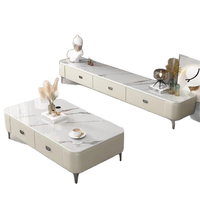 Meuble TV de bureau moderne de luxe contemporain, table basse en bois pour salon, table à café en panneau