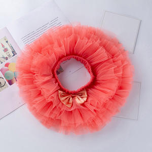 Petite jupe Tutu duveteuse pour filles, couleurs unies, 6 couches, Tulle, dentelle, jupe en Tulle, vente en gros, 2023 - Product Image 2