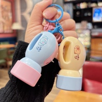 Mini lampe torche porte-clés de dessin animé, jouet lumineux pour enfants, pendentif mignon pour couple, décoration de sac à dos, petit cadeau en gros