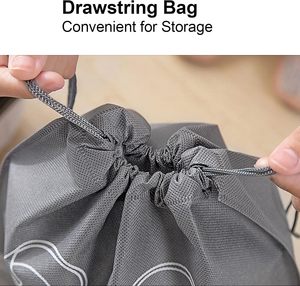 Bolsa de Viaje para Zapatos con Cordón, de Tela No Tejida, Ecológica, a Prueba de Polvo, con Logotipo Personalizado - Product Image 4
