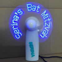 Kipas Mini LED dengan Pesan LED Kustom untuk Pernikahan, Slogan LED, Pendingin Udara