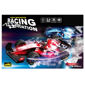 Voiture de course RC de formule <span class=keywords><strong>1</strong></span> à grande échelle <span class=keywords><strong>1</strong></span>:8 2,4 GHz avec lumières dynamiques, musique et sons simulés pour une expérience de course ultime à grande vitesse - Product Image 4