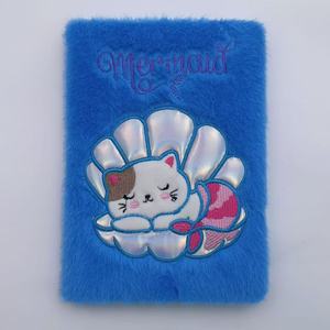 Custom Logo Plush Cover Unicorn Diary | Wholesale Trending 4-Color A5 80 <strong>Sheet</strong> Cute Girls Gift Notebook - Product Image 3