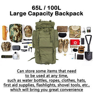 Sac à dos tactique de formation sur le terrain de grande capacité 65L, personnalisé 100L, pour la chasse, le camping, la randonnée, les voyages, la survie en plein air - Product Image 5