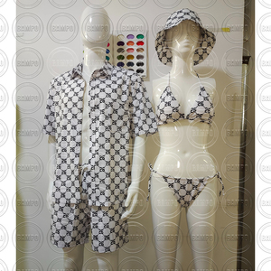 Ensemble de maillots de <span class=keywords><strong>bain</strong></span> de luxe pour femmes 2026, avec logo personnalisé, sexy, 3 pièces, pour le fitness, comprenant un micro mini bikini, un t-<span class=keywords><strong>shirt</strong></span> court et un maillot de <span class=keywords><strong>bain</strong></span> uni à motif fruité - Product Image 6