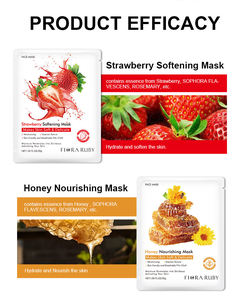 Masques faciaux coréens en feuille de fruits naturels biologiques personnalisés en gros pour le soin de la peau et la beauté, marque privée - Product Image 4