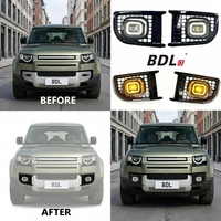 Pour Land Rover Defender 90/110/130 2020+ Kit de feux antibrouillard à haute luminosité DRL avec couvercle LED, option couleur ambre ou blanche