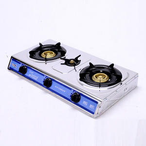 Estufa de Gas de Acero Inoxidable Besse de 3 Quemadores con Llama Azul e Ignición Piezoeléctrica para Uso Doméstico en la Cocina - Product Image 1