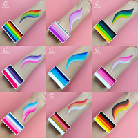 Peinture pour le visage et le corps pour enfants, à base de plantes naturelles, multicolores, en forme de bande arc-en-ciel, portable, non toxique, pour les événements sportifs, les carnavals, les cosplay