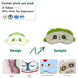Máscara <span class=keywords><strong>de</strong></span> <span class=keywords><strong>Dormir</strong></span> <span class=keywords><strong>de</strong></span> Peluche Promocional, Diseño Personalizado, Juguete <span class=keywords><strong>de</strong></span> Peluche Personalizado, Antifaz <span class=keywords><strong>de</strong></span> Peluche Personalizado - Product Image 1