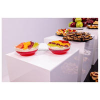 Présentoir acrylique blanc Présentoir de buffet en acrylique Présentoir cube premium Présentoir acrylique pâtisserie