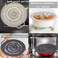 Couvercle de casserole anti-déversement en silicone de qualité alimentaire à haute température résistant aux éclaboussures couvercle de cuisine épaississant casseroles adaptées à la cuisson