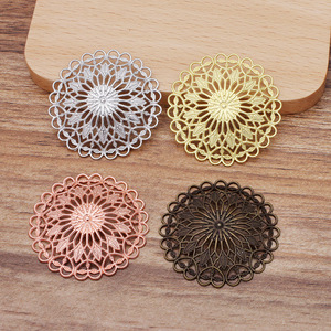 पिकअप कॉपर प्लेटिंग 7 रंग 36 मिमी छोटा फूल टोपी टुकड़े (06424) - Product Image 5