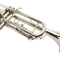 Nickel-plated Silver Brass Trumpet in B-flat (BB) Key Beginner-Friendly