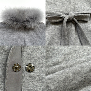 Manteau de luxe pour femmes de quatre couleurs d'automne et d'hiver nouveau manteau de fourrure de renard en laine mélangée Vente en gros - Product Image 3