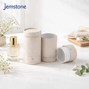 Boîte d'emballage en tube de papier cylindrique écologique pour crème pour le visage, parfum, huile essentielle, avec logo personnalisé imprimé - Product Image 5