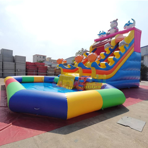 Parque acuático inflable gigante para exteriores con piscina, casa de brinco húmeda comercial, parque acuático inflable para adultos. - Product Image 1