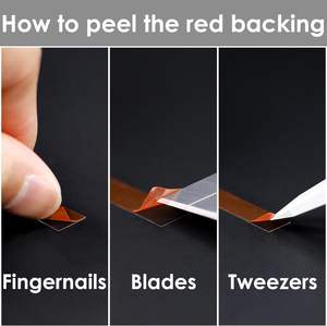 Ruban adhésif double face rouge en PET pour réparation d'écrans <span class=keywords><strong>de</strong></span> téléphone, idéal pour l'école, la maison, les loisirs créatifs, les paillettes et les microbilles - Product Image 5