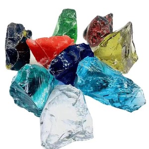 Rocas Decorativas de Vidrio Sólido para Paisajismo, Fragmentos de Vidrio Roto de Colores, Forma Curva para Decoración de Jardines, Gaviones, Piscinas y Caminos - Product Image 3