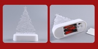 GL-SR2 Lampe de nuit LED étanche avec motif Joyeux Noël, télécommande, lettres 3D, lumière colorée, base en acrylique