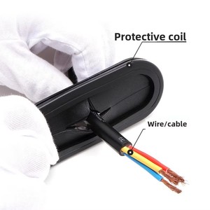 Kits de revestimiento de cables de varios tamaños, negros y blancos, para gabinetes, con ojales de goma - Product Image 1