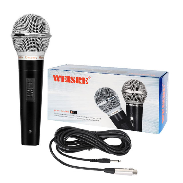 M-68 Metal Wired Microphone Wired Sing Mic Karaoke Microphone Professional Handheld Microphone for Stage