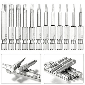 Hex Shank Hollow <b>Torx</b> Screwdriver <b>Bit</b> 6 Mm Stainless Steel High Hardness Magnetic For Electric Pneumatic Drill - Product Image 4