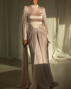 Abito di Lusso Semi-Stravagante con Paillettes e Diamanti, Vestito Sexy con Lacci in Stile Medio Orientale, Tunica con Diamanti - Product Image 6