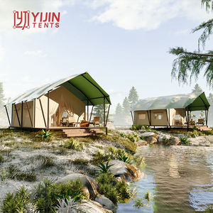 เต็นท์รีสอร์ทกลางแจ้งสุดหรู ดีไซน์ล่าสุดจาก Yijin เต็นท์แกลมปิ้ง เต็นท์ซาฟารีลอดจ์ พร้อมประตู - Product Image 2