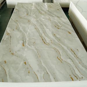 Tùy chỉnh PVC Panel tường UV Tấm Đá Cẩm Thạch bóng tuyết trắng đá cẩm thạch loại tấm PVC marmor Wand paneel tấm PVC - Product Image 3