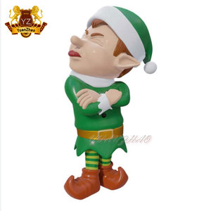 Đẹp hải lý sợi thủy tinh ELF bức tượng nhựa ngoài trời thủ công bức tượng cho trẻ em Giáng sinh cửa trang trí món quà mô hình - Product Image 6