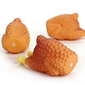 Toptan Ses Çıkaran Çiğneme Oyuncakları Hamburger Barbekü Tavuk Köpek Maması Vinil Oyuncaklar - Product Image 2