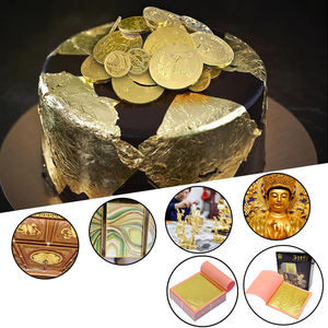 프라이빗 라벨 24K 순금 잎사귀 가구용 식용 금박 고품질 오프셋 인쇄 휴일 장식 및 선물 - Product Image 5