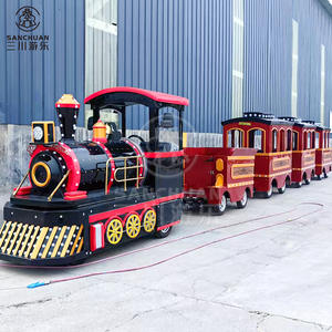 รถไฟฟ้าไร้รางสำหรับเด็กและผู้ใหญ่ 24 ที่นั่ง ราคาประหยัด หรูหรา เหมาะสำหรับสวนสนุกในร่ม ขาย - Product Image 2