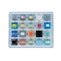 Clavier mécanique GATERON avec interrupteurs magnétiques personnalisés, version Treasure, testeur d'interrupteurs en acrylique, échantillon de 20 pièces