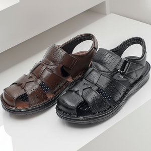 Sandali estivi Casual in vacchetta da uomo scarpe estive a digitopressione - Product Image 1